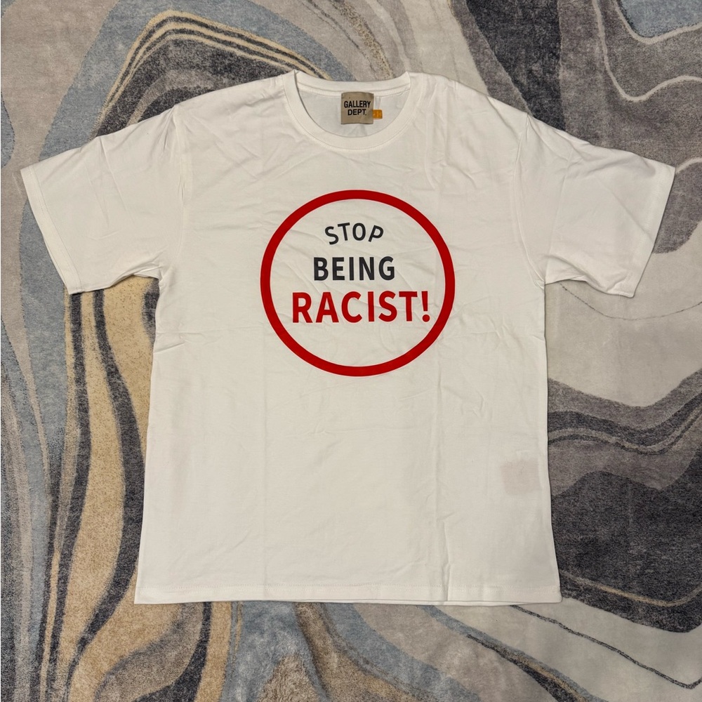 Gallery Dept Stop Being Racist White Tee Mens Size Large